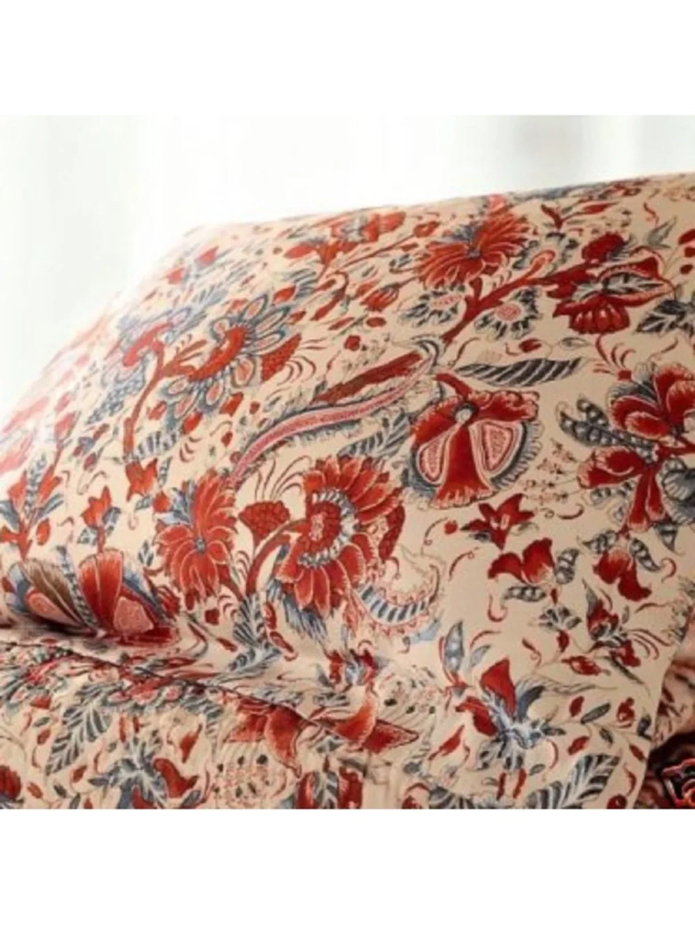 Pottery Barn VTG Jordan Palampore Cotton/Linen Blend (2) Euro Pillow Shams-26x26